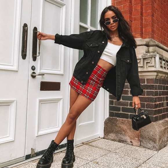 Vintage Plaid Skirt - Picture 2 of 4